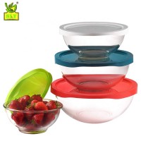 Shock Resistant Borosilicate Glass Mixing Bowl - Large Glass Salad Bowl Set